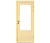 Влагостойкая дверь ПВХ EtaDoor с окном ванильная одностворчатая с ПВХ кромкой