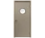 Влагостойкая дверь ПВХ EtaDoor с иллюминатором цвет мокко одностворчатая с ПВХ кромкой