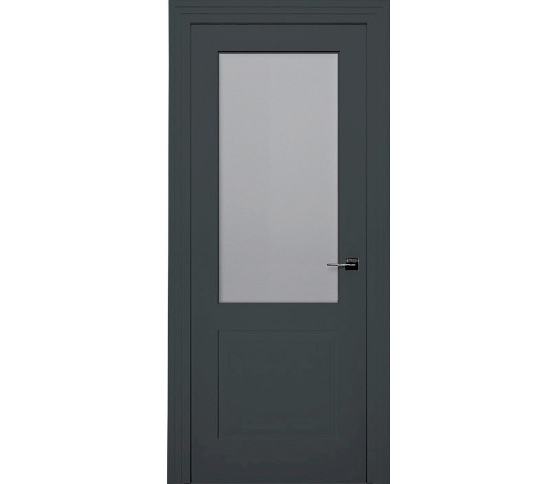 Дверь межкомнатная со стеклом Римини ДО2 графит