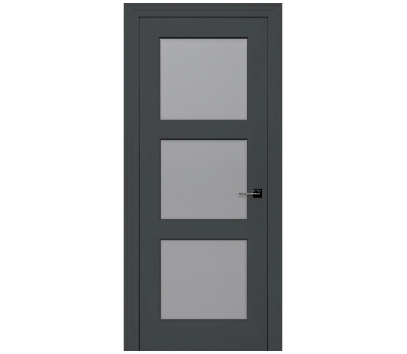 Дверь межкомнатная со стеклом Римини ДО6 графит