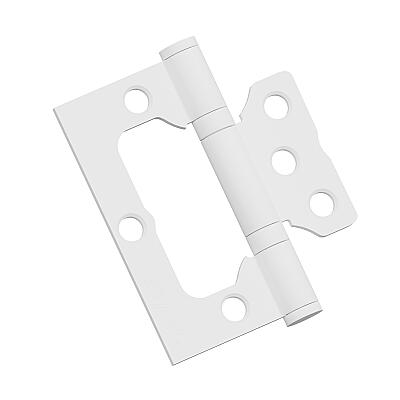 Петля без врезки стальная Bravo F-4-2BB 75*64*2,5 (универс.) (цвет W Белый)