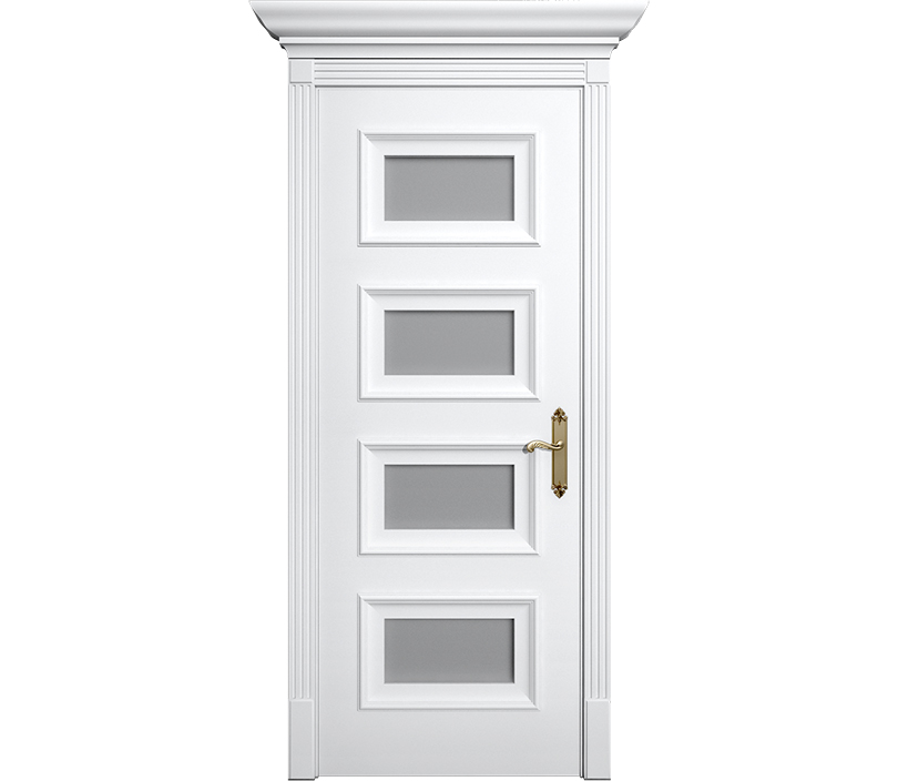 Дверь межкомнатная со стеклом Неаполь ДО4 с патиной