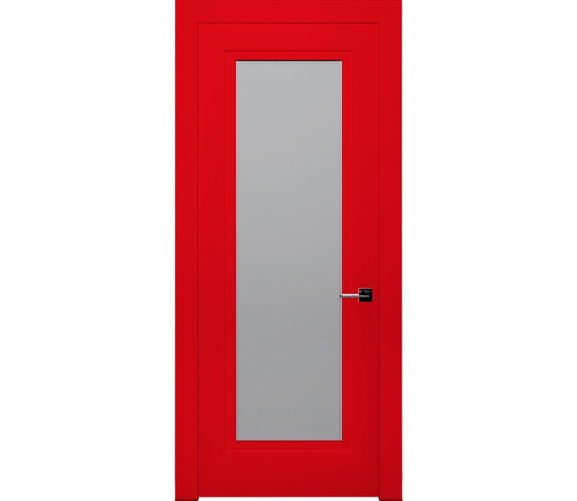Дверь межкомнатная со стеклом Гранада ДО1 красная