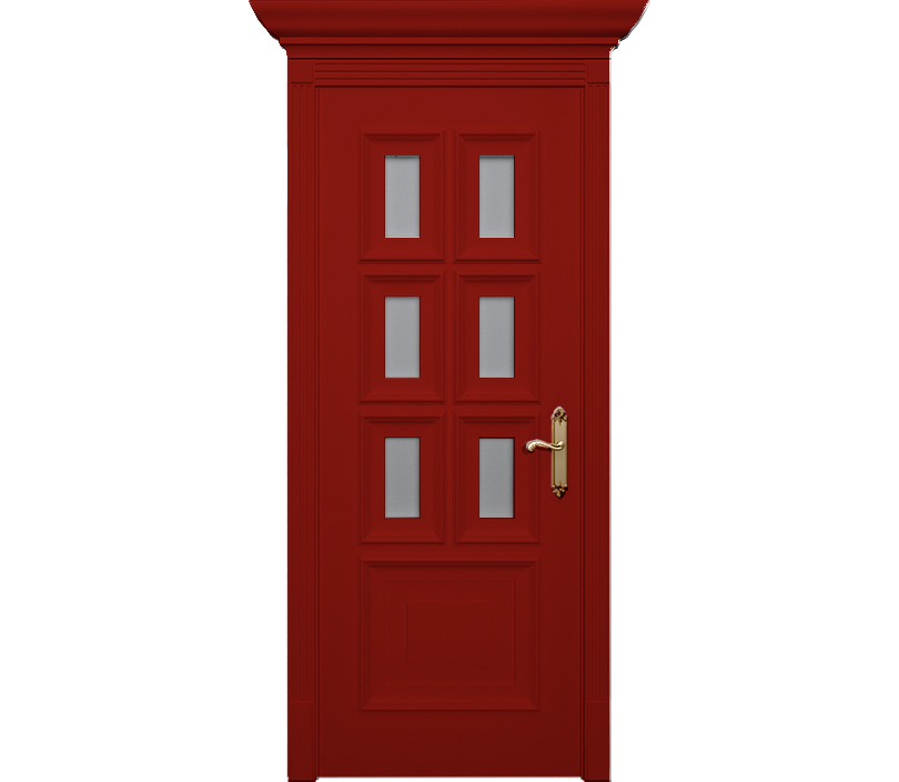 Дверь межкомнатная со стеклом Неаполь ДО1 вишня