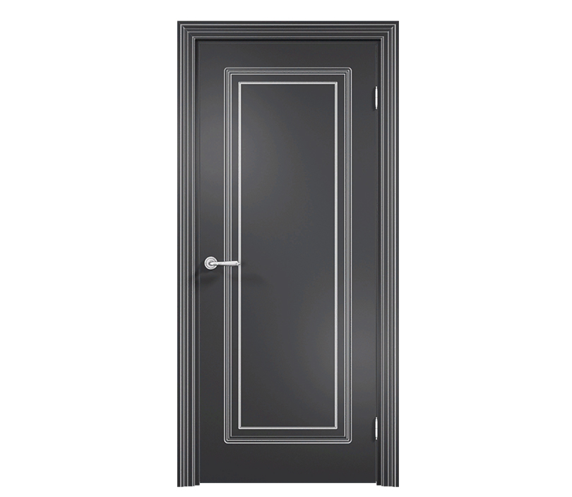 Дверь межкомнатная глухая Милан ДГ1 с патиной серая