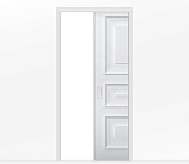 Дверь пенал раздвижная встроенная в стену одностворчатая Неаполь ДГ3 белая
