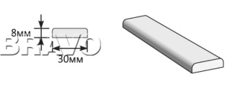 Притворная планка 2000*30*8 Virgin (Classico)