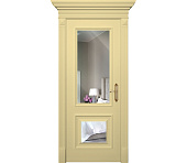 Дверь межкомнатная с зеркалом Палермо ДГ2 ванильная