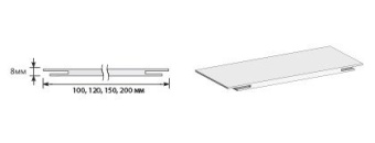 Добор "Т" 2070*150*8 Grey Silk (складные двери)