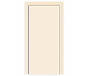Влагостойкая дверь ПВХ EtaDoor глухая кремовая маятниковая одностворчатая с ПВХ кромкой