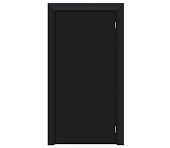 Влагостойкая дверь ПВХ EtaDoor глухая черная маятниковая одностворчатая с алюминиевой кромкой