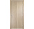 Влагостойкая дверь экошпон EtaDoor глухая одностворчатая Дуб беленый